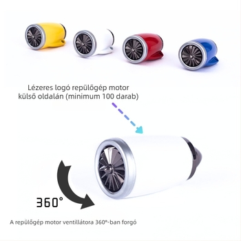 WEI YI fém kulcstartó forgatható turbofan motorral, modern minimalist dizájn