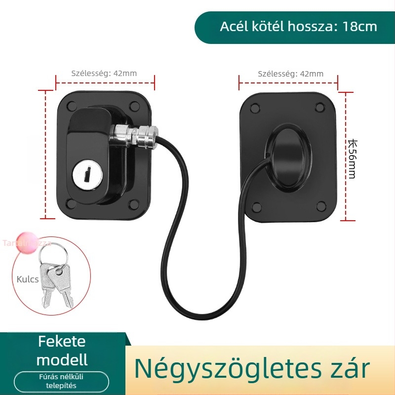 Gyermekbiztonsági zár szekrényekhez és fiókokhoz - ABS anyag, No-punch jelszavas ablakzár, modern egyszerű stílus