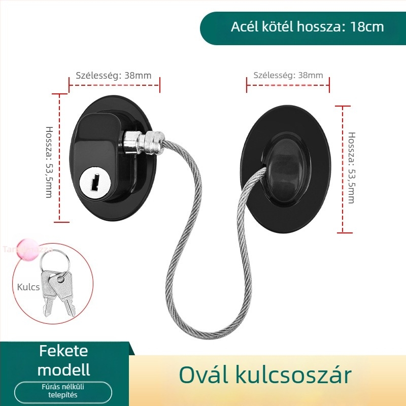 Gyermekbiztonsági zár szekrényekhez és fiókokhoz - ABS anyag, No-punch jelszavas ablakzár, modern egyszerű stílus