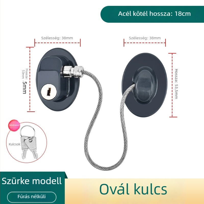 Gyermekbiztonsági zár szekrényekhez és fiókokhoz - ABS anyag, No-punch jelszavas ablakzár, modern egyszerű stílus