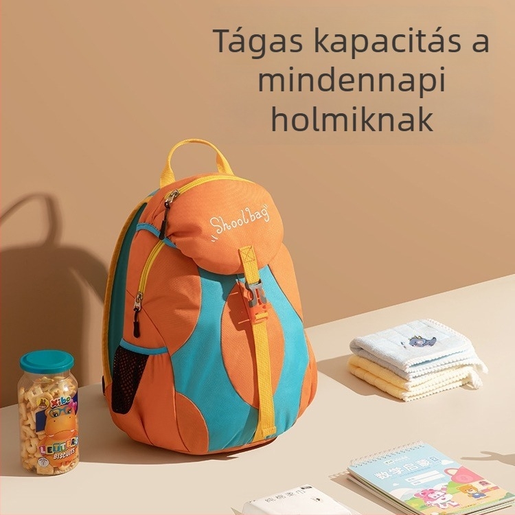 Bear Baby gyerek hátizsák, könnyű, uniszex, kültéri iskolai táska 6–12 éveseknek, gerincvédővel