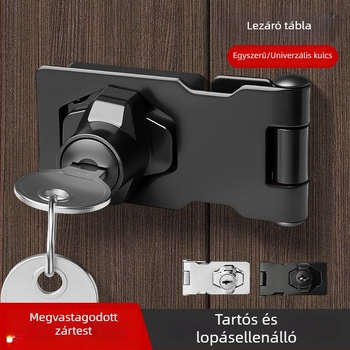 Zárólemez szekrényekhez és fiókokhoz - Anyag: hidegen hengerelt acél + cinkötvözet - Modell: Zárólemez ajtócsat - Alkalmazás: szekrények, fiókok, hűtők, fagyasztók - Stílus: modern minimalistikus - Márka: Gu Rui