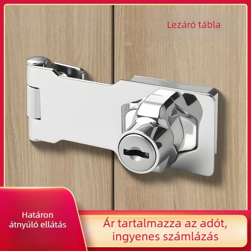 Zárólemez szekrényekhez és fiókokhoz - Anyag: hidegen hengerelt acél + cinkötvözet - Modell: Zárólemez ajtócsat - Alkalmazás: szekrények, fiókok, hűtők, fagyasztók - Stílus: modern minimalistikus - Márka: Gu Rui