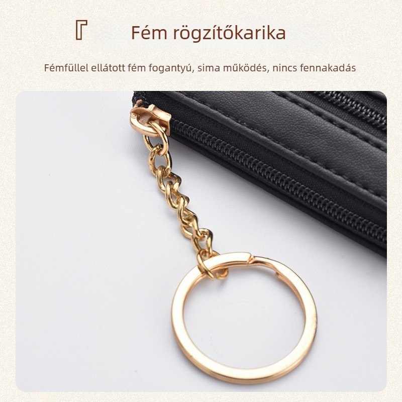 PU anyagú érmés pénztárca kockás mintával, 1 hajtásos, hajtogatható, uniszex, 2025 tavasz