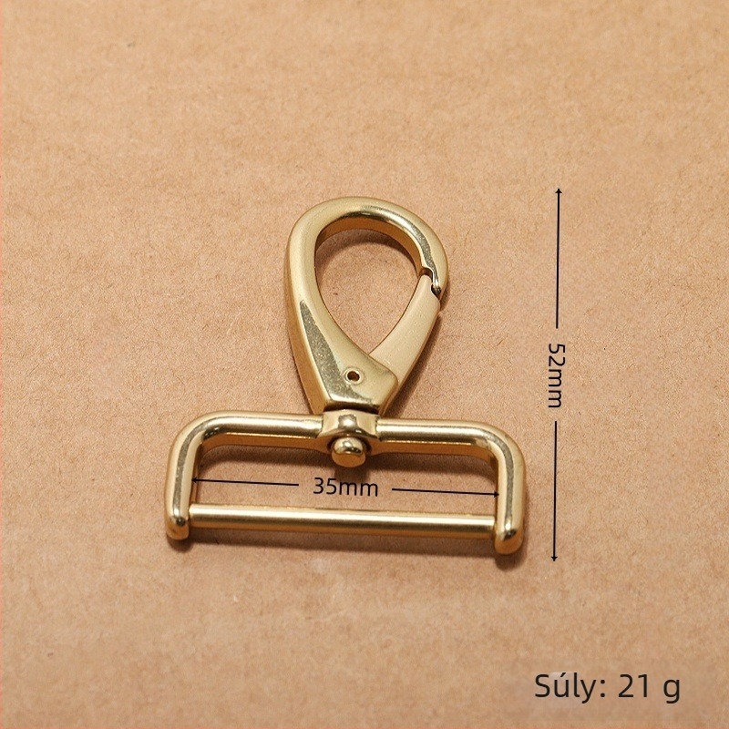 Leválasztható kampó táskákhoz tiszta rézből — kulcstartó kampó, hardver táskákhoz mozgó csavarrúddal