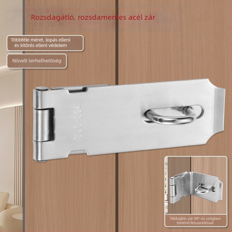 Rozsdamentes acél hasp ajtókhoz és szekrényekhez, szálcsiszolt felület, modern minimalist stílus