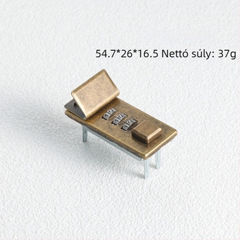 Háromjegyű kombinációs zár, cinkötvözet, modell FMMS01, Linglang hardware, poggyászhoz való zár