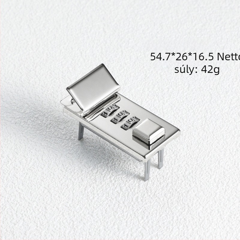 Háromjegyű kombinációs zár, cinkötvözet, modell FMMS01, Linglang hardware, poggyászhoz való zár