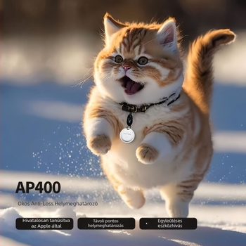 AP400 járművek elvesztés elleni nyomkövető, Bluetooth GPS, mobilriasztás, 1 éves akkumulátor-élettartam, napi vízállóság