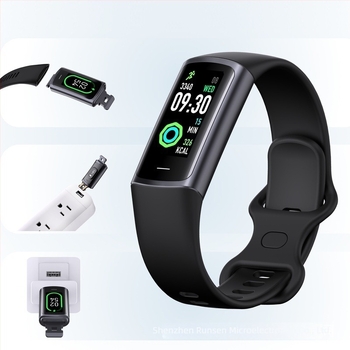 C68 okos karkötő 0,96 hüvelykes TFT színes kijelzővel; méri testhőmérsékletet, vérnyomást, pulzust és a lépéseket; vízálló; Bluetooth egészségfigyelő; akkumulátor üzemideje 7–14 nap