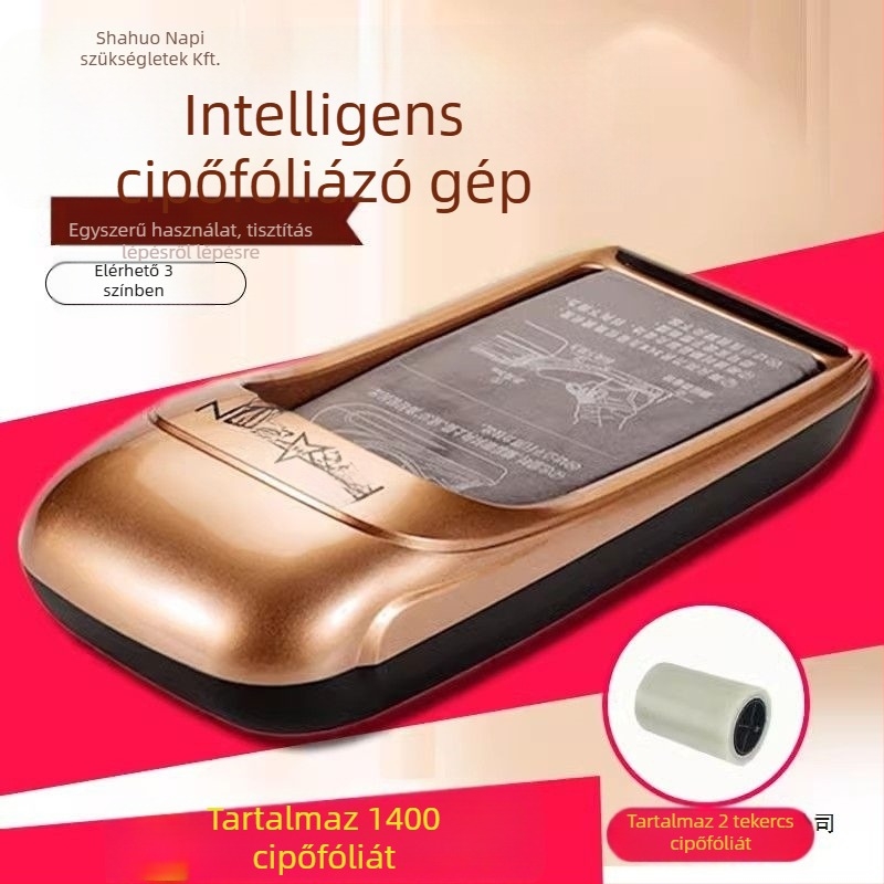 Teljesen automata cipővédő gép, vízálló, műanyag kialakítás, biológiailag lebomló anyag