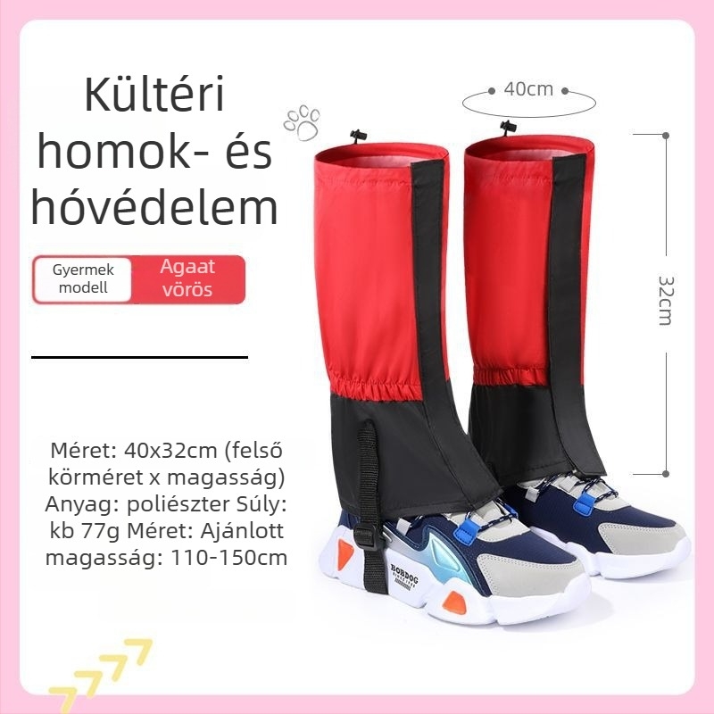 Gyerekek téli hóvédő lábszárvédők kültéri sétákhoz, hó- és homokvédő, Anyag: Fa; Stílus: mindennapi pihenés; Szezon: Tavasz