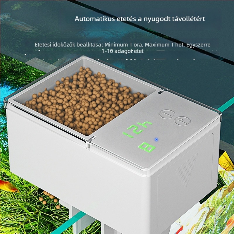 WiFi távoli automata etető akváriumhoz intelligens időzítővel, nagy kapacitású aranyhal etető