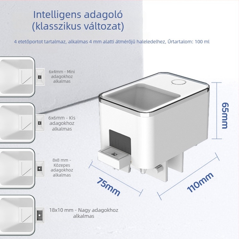 WiFi távoli automata etető akváriumhoz intelligens időzítővel, nagy kapacitású aranyhal etető