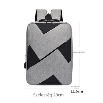 Unisex üzleti hátizsák: modern minimalista dizájn, Oxford anyag, légáteresztő és vízálló, lopás elleni védelem, görbült vállpánt