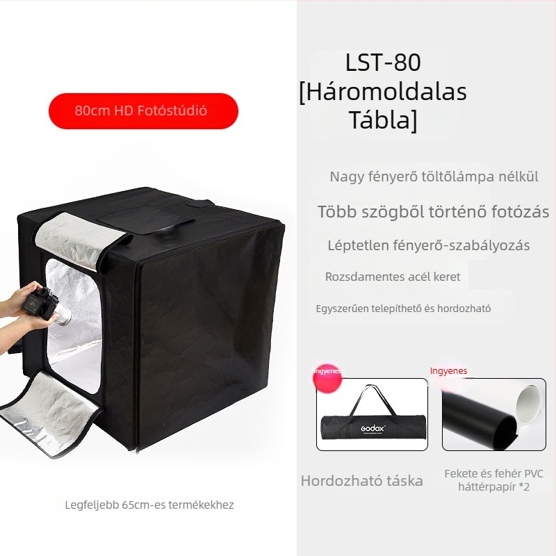 360°-os forgóasztal termékfotózáshoz, elektromos automata forgóplatform, teherbírás max. 30 kg, tömeg 4 kg, több méretben elérhető