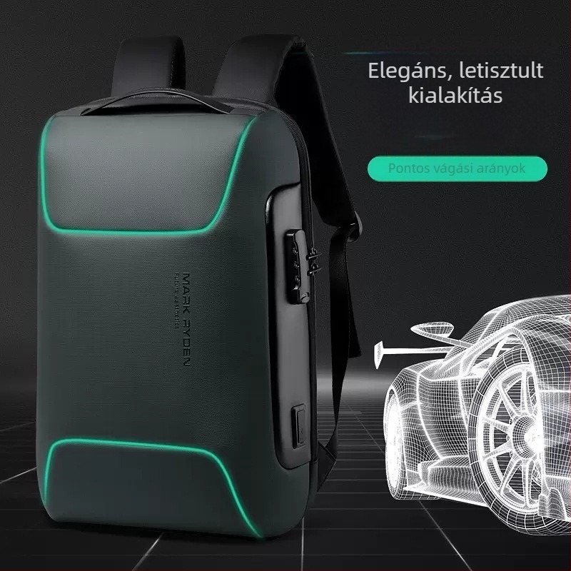MARK RYDEN lopásvédelmes hátizsák üzleti utazásokhoz MR9116, Oxford anyag, 20–35 L, vízlepergető