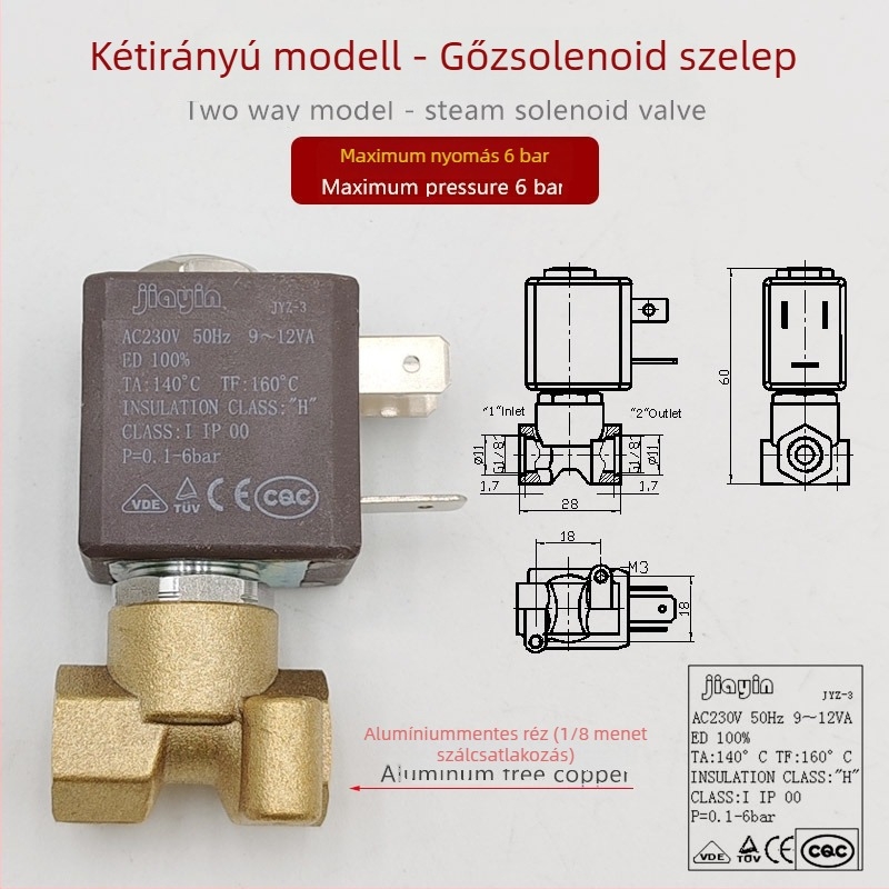 Gőz szelep kávéfőzőkhöz – 001 modell, karbantartási kiegészítő