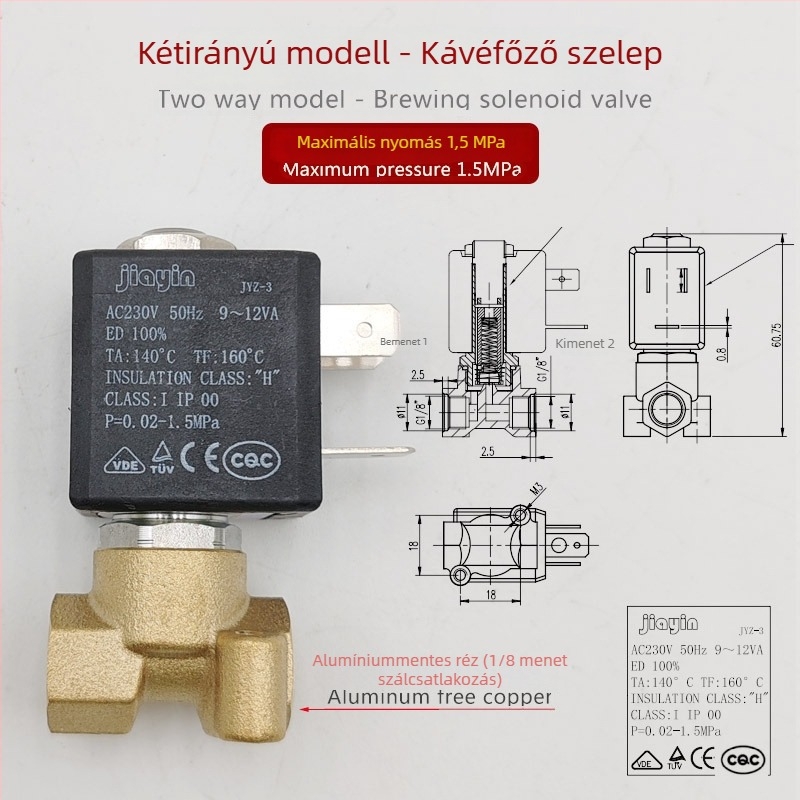 Gőz szelep kávéfőzőkhöz – 001 modell, karbantartási kiegészítő