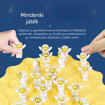 Egyensúlyozó spaceman fa játéka gyerekeknek — interaktív asztali játék a koncentráció fejlesztésére, szülő-gyermek interakció, kéz- és szemkoordináció, PP anyag