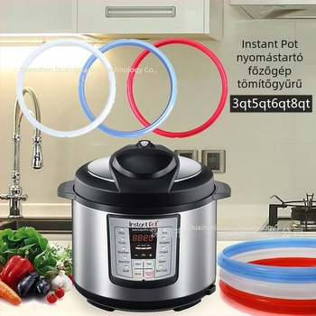 Szilikon tömítő O-gyűrű Instant Pot elektromos nyomású főzőedényhez, kompatibilis 3qt, 5qt, 6qt és 8qt