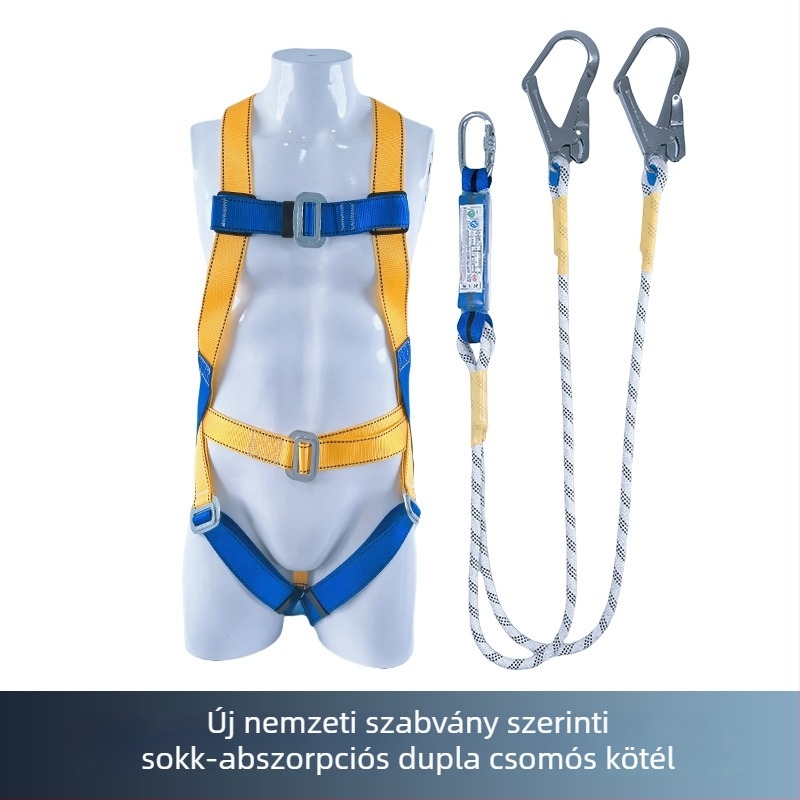 Yida Biztonsági öv — nagy szilárdságú poliészter, leesés elleni védelem, biztonsági kötél 2,3 m (testreszabható hossz)