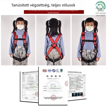 Hengshuo gyerekeknek teljes testű biztonsági öv kültéri hegymászáshoz, nejlon kötél, teherbírás 2400 kg, testreszabható hossz