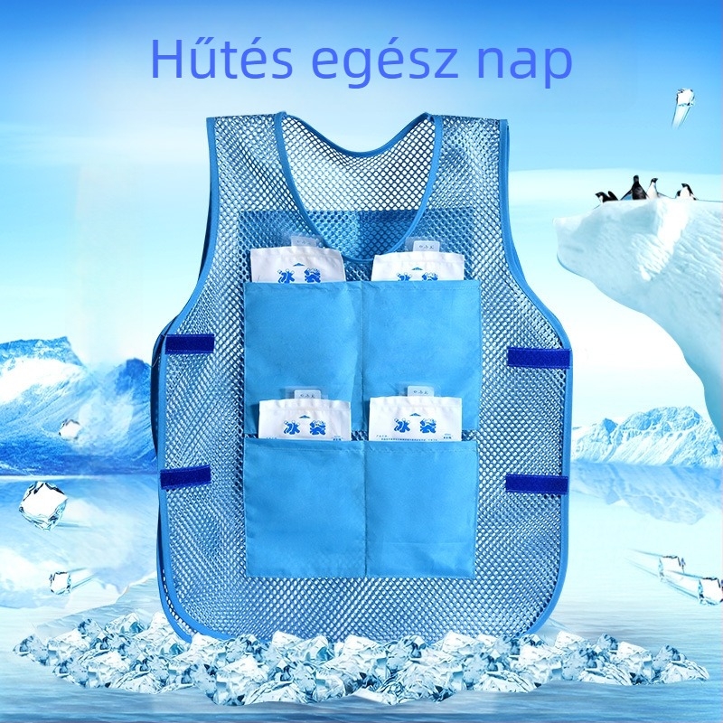 Jégcsomagolásos hűtőmellény – különválasztható kivitel, PC+PE, Taodun, Tömeg: 300