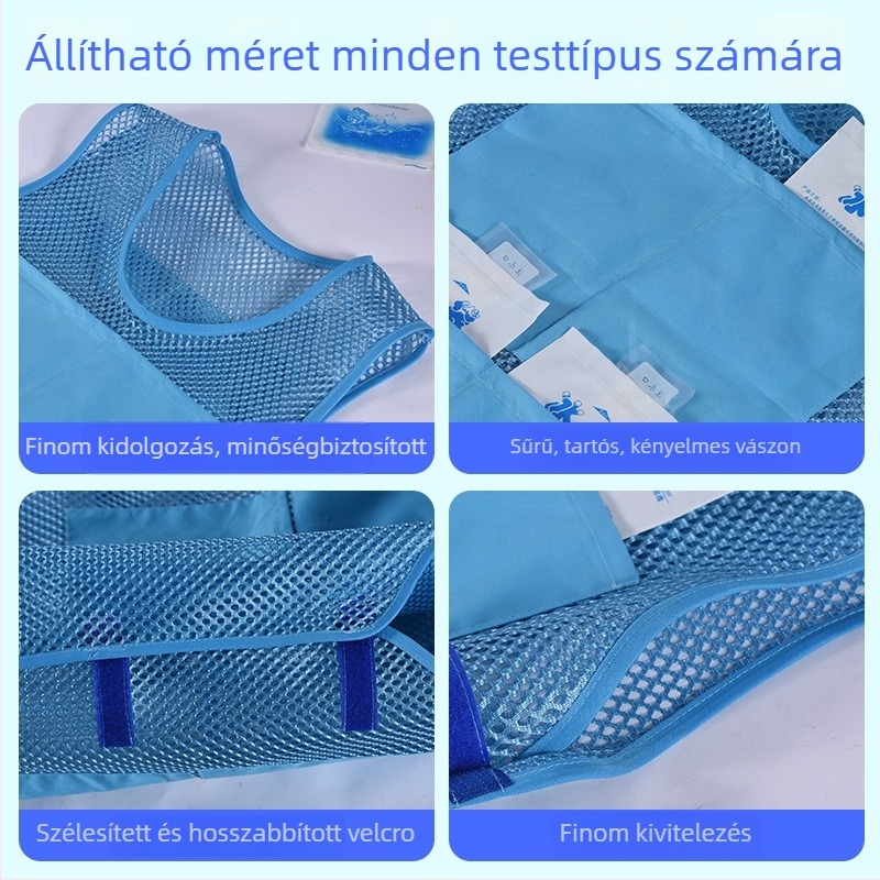 Jégcsomagolásos hűtőmellény – különválasztható kivitel, PC+PE, Taodun, Tömeg: 300