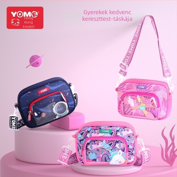 Gyerekeknek szóló crossbody táska – Uniszex vászon oldaltáska, lélegző poliészter béléssel, óvodába