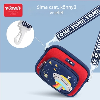 Gyerekeknek szóló crossbody táska – Uniszex vászon oldaltáska, lélegző poliészter béléssel, óvodába