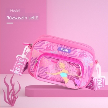 Gyerekeknek szóló crossbody táska – Uniszex vászon oldaltáska, lélegző poliészter béléssel, óvodába