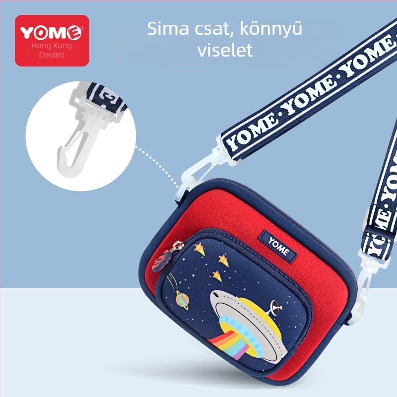 Gyerekeknek szóló crossbody táska – Uniszex vászon oldaltáska, lélegző poliészter béléssel, óvodába