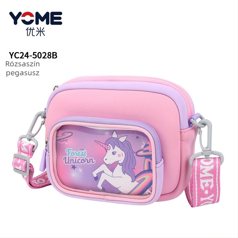 Gyerekeknek szóló crossbody táska – Uniszex vászon oldaltáska, lélegző poliészter béléssel, óvodába