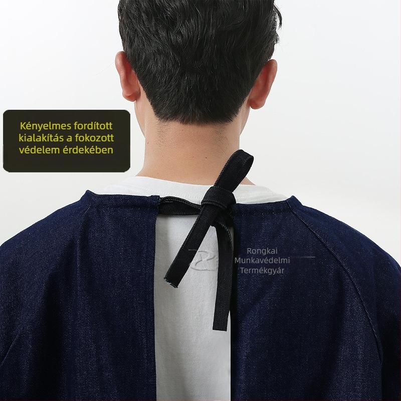 Megvastított denim: hosszúujjú védőoverál, kopásálló, folt- és szennyeződésálló munkaruha