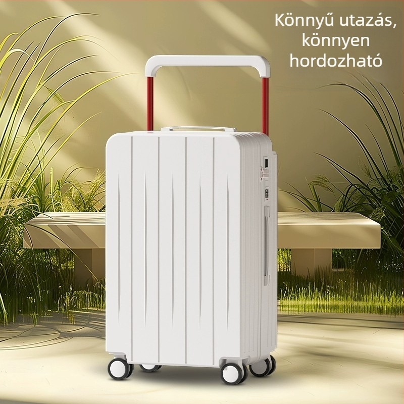 Nagy kapacitású utazótáska, multifunkcionális dizájn, USB-port, zipzár, kombinációs zár, ABS+PC, uniszex, 2025-ös modell, 360 fokos kerekek.