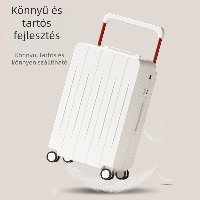 Nagy kapacitású utazótáska, multifunkcionális dizájn, USB-port, zipzár, kombinációs zár, ABS+PC, uniszex, 2025-ös modell, 360 fokos kerekek.