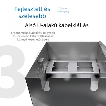 Szabadban használható 86-os típusú zárható rozsdamentes acél vízálló töltésvédő doboz, felületre szerelve (IP45, 10A, 120×125×95 mm)