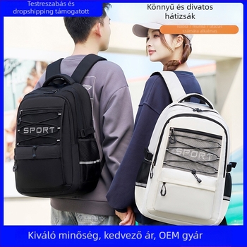 Unisex iskolai hátizsák több rekesszel, nagy kapacitás, vízálló anyag és ergonikus gerincvédelem, laptoprekesz, Oxford anyag