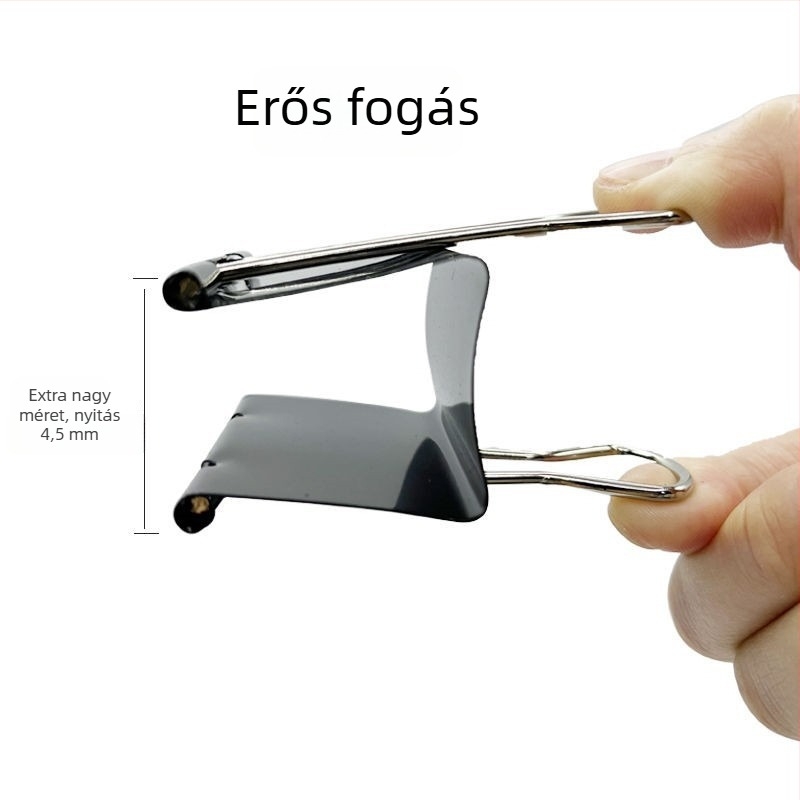 Fém nagy hosszú farok klipsz dokumentumokhoz – kompatibilis irodai fájlokra