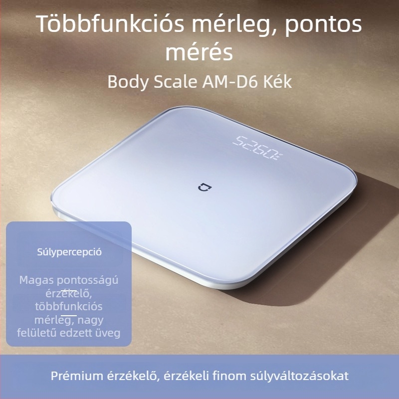 Benbo intelligens testsúly- és testzsírmérleg, pontos testsúlymérés, USB tápegység, max. 180 kg terhelhetőség, otthoni használatra, 2026 modell