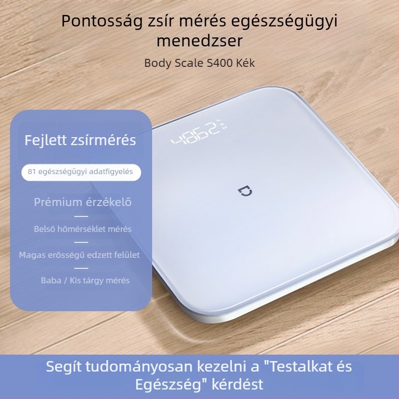 Benbo intelligens testsúly- és testzsírmérleg, pontos testsúlymérés, USB tápegység, max. 180 kg terhelhetőség, otthoni használatra, 2026 modell