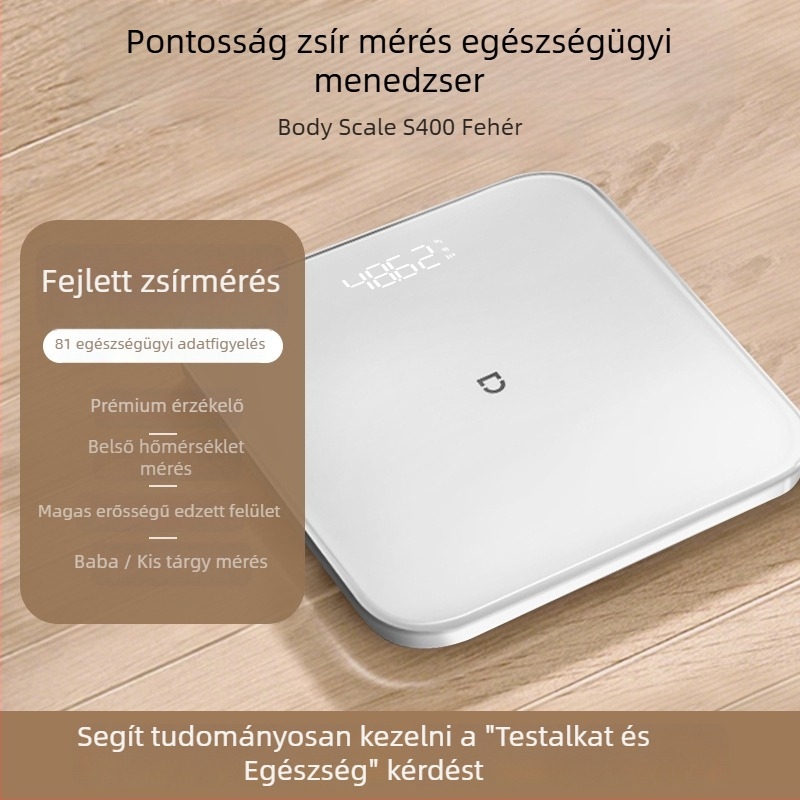 Benbo intelligens testsúly- és testzsírmérleg, pontos testsúlymérés, USB tápegység, max. 180 kg terhelhetőség, otthoni használatra, 2026 modell