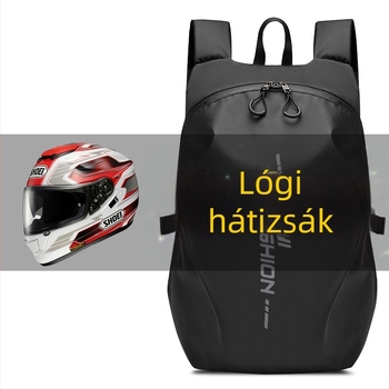 Motorkerékpár sisakhoz hátizsák, kapacitás 56-75 L, poliészter, vízálló, lopás elleni védelem, bővíthető, száraz/nedves elkülönítés