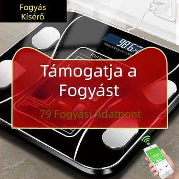 Kompakt testzsírmérleg intelligens precízióval, otthoni használatra, Bluetooth