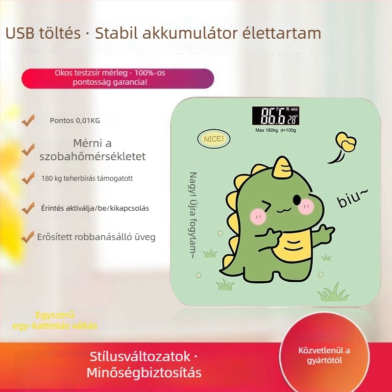 Pontos aranyos elektronikus testsúly- és testzsírszámláló, Bluetooth, otthoni használatra