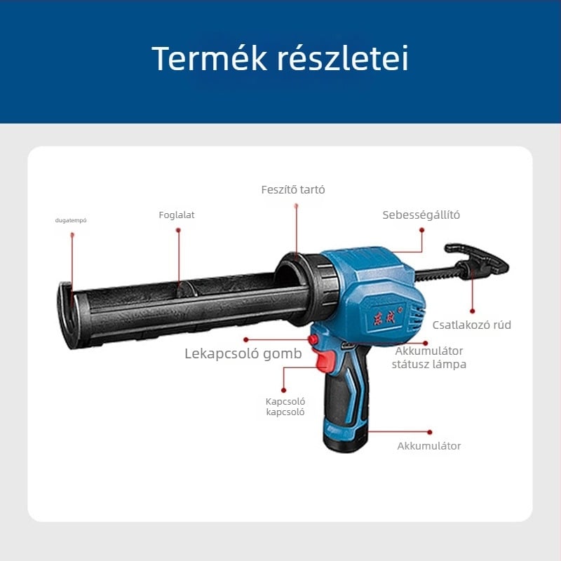 Dong Cheng újratölthető ragasztópisztoly DCPJ12E sorozat — modellek: DCPJ12E, DCPJ12A, DCPJ02-12E; egy- és kettős használatra