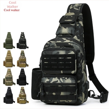 Cool Walker mellkas táska USB porttal, nylon, vízálló, könnyű, uniszex
