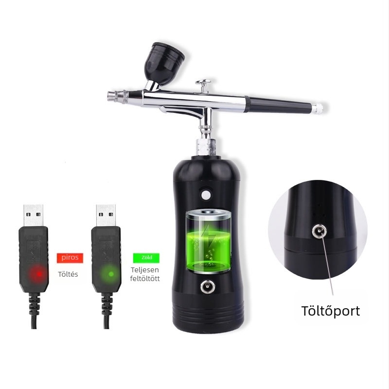 Elektromos permetező toll-pumpa készlet, újratölthető, réz- és alumínium felépítés, XY01-131 modell (Max nyomás 18; Maximális sugáráram 7.5; Optimális permetezési távolság 50; Permet szélesség 10; Tömeg 0.7)