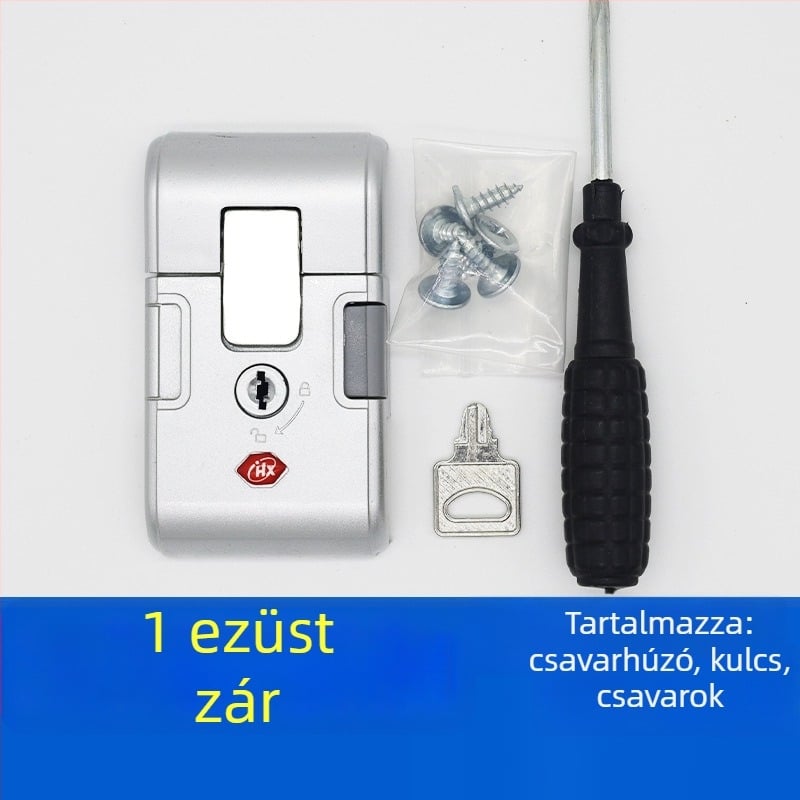 ABS anyagú bőröndzár kiegészítő kulccsal – elülső nyitás, táskákhoz tartozék, 2024 tavasz